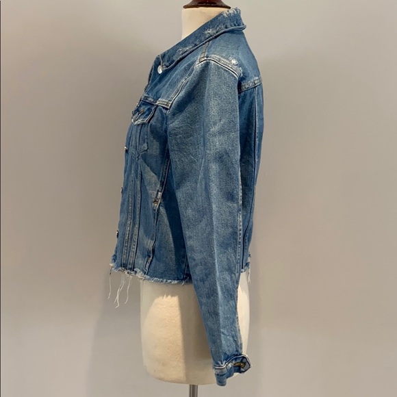 Zara by TRF Distressed Women’s Jean Jacket - Picture 7 of 7